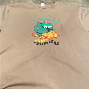 Tan Graphic T-Shirt with Fun Design